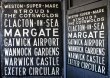 画像2: ENGLAND antique BUS ROLL SIGN 1964's バスサイン H99cm 行先回転案内標示 バスロールサイン　 (2)