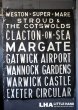画像1: ENGLAND antique BUS ROLL SIGN 1964's バスサイン H99cm 行先回転案内標示 バスロールサイン　 (1)