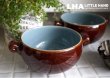 画像1: ENGLAND antique DENBY 陶器製 ぽってりかわいいスープカップ  1940-50's (1)