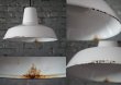 画像3: FRANCE antique ホーローランプシェード WHITE 器具セット付き 35cm 1930-50's   (3)