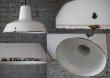 画像2: FRANCE antique ホーローランプシェード WHITE 器具セット付き 35cm 1930-50's   (2)