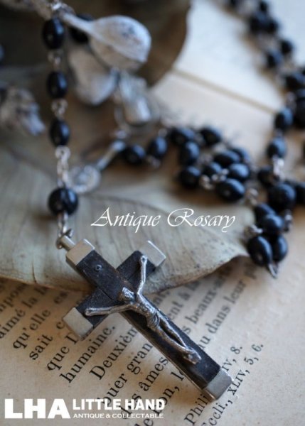 画像1: ITALY antique  Rosary 素敵なロザリオ 十字架 1950－60's   (1)