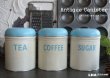 画像2: ENGLAND antique  WORCESTER WARE アルミ キャニスター 缶 COFFEE・SUGAR・TEA [3SET] 1950's (2)