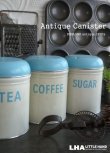 画像1: ENGLAND antique  WORCESTER WARE アルミ キャニスター 缶 COFFEE・SUGAR・TEA [3SET] 1950's