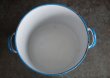 画像6: ENGLAND antique FLOUR BIN ホーロー かわいいブルー花文字 フラワー缶 1930-40's (6)