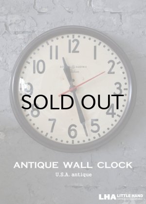 画像: U.S.A. antique GENERAL ELECTRIC×Telechron  wall clock GE ゼネラル エレクトリック ×テレクロン 掛け時計 クロック 特大45cm 1950-60's