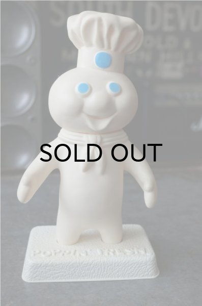画像1: Pillsbury　Poppin' Fresh  Dough Boy ドゥーボーイ　ソフビドール　台座付き (1)