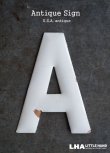 画像1: USA antique ホーロー アルファベット レターサイン 【A】（H15.2cm） 1950-60's