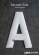 画像1: USA antique ホーロー アルファベット レターサイン 【A】（H15.2cm） 1950-60's (1)