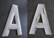 画像2: USA antique ホーロー アルファベット レターサイン 【A】（H15.2cm） 1950-60's