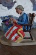 画像1: Norman Rockwell 陶磁器製　置物　Mending The Flag (1)