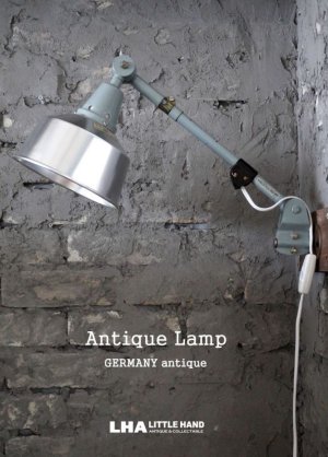 画像: GERMANY antique Midgard ミッドガルド ランプ 1アーム インダストリアル 工業系 1950-60's バウハウス