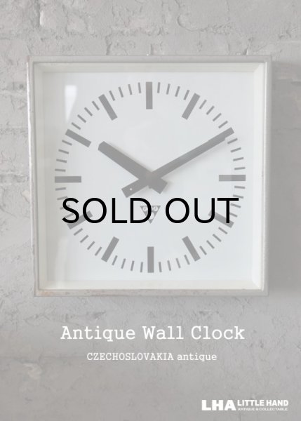 画像1: CZECHOSLOVAKIA antique PRAGOTRON wall clock パラゴトロン社 掛け時計 クロック 33.5cm 1980-90's (1)