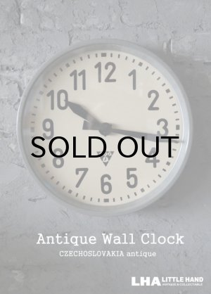 画像: CZECHOSLOVAKIA antique PRAGOTRON wall clock パラゴトロン社 掛け時計 クロック 33cm 1970-80's