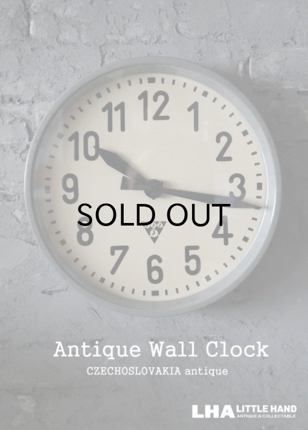 画像1: CZECHOSLOVAKIA antique PRAGOTRON wall clock パラゴトロン社 掛け時計 クロック 33cm 1970-80's