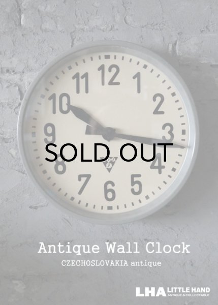 画像1: CZECHOSLOVAKIA antique PRAGOTRON wall clock パラゴトロン社 掛け時計 クロック 33cm 1970-80's (1)