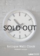 画像: GERMANY antique GW [Gerätewerk Leipzig] wall clock アンティーク 掛け時計 クロック 37cm 1960's インダストリアル 工業系