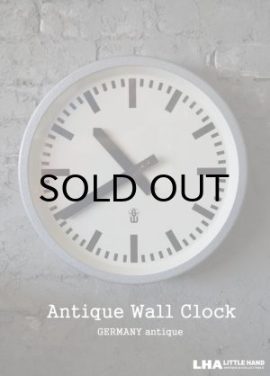 画像: GERMANY antique GW [Gerätewerk Leipzig] wall clock アンティーク 掛け時計 クロック 37cm 1960's インダストリアル 工業系