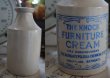 画像3: 【RARE】ENGLAND antique アンティーク THE KNOCK FURNITURE CREAM ブルーロゴ クリーム陶器ポット H11.3cm 1900's (3)