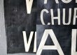 画像5: 【RARE】ENGLAND antique BUS ROLL SIGN 1960's イギリスアンティーク バスサイン H126ｘW80.5cm ヴィンテージ バスロールサイン 行先回転案内標示　 (5)