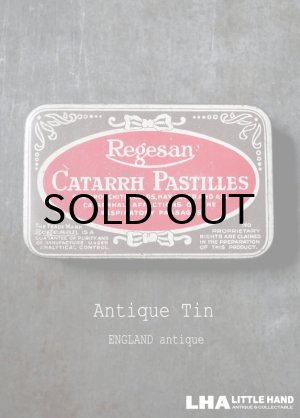 画像: ENGLAND antique イギリスアンティーク Boots CATARRH PASTILLES ティン缶 ブリキ缶 1920-30's