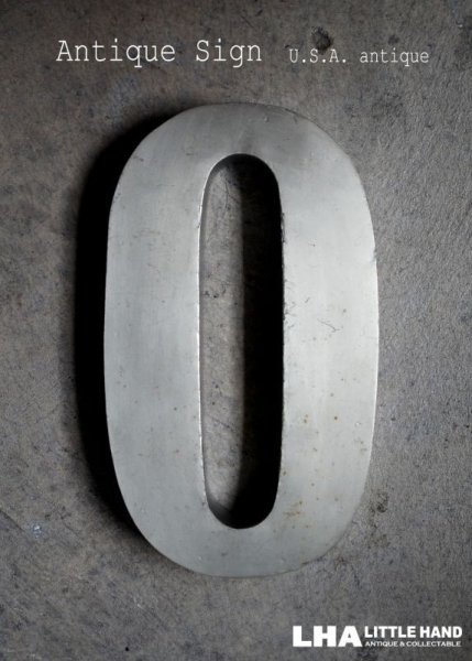 画像1: USA antique アメリカアンティーク メタル アルファベット レターサイン 【O】（H25.4cm） 1950-70's (1)
