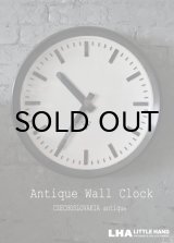 画像: CZECHOSLOVAKIA antique PRAGOTRON wall clock チェコスロバキアアンティーク パラゴトロン社 掛け時計 ラージサイズ クロック 49cm 1970's