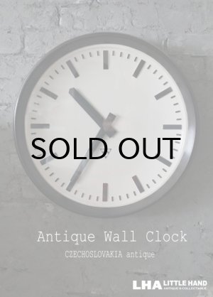 画像: CZECHOSLOVAKIA antique PRAGOTRON wall clock チェコスロバキアアンティーク パラゴトロン社 掛け時計 ラージサイズ クロック 49cm 1970's
