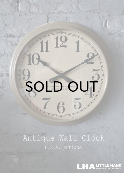 画像1: U.S.A. antiqueThe Standard Electric time co. wall clock アメリカアンティーク 掛け時計 スクール クロック 36cm 1930's インダストリアル 工業系 (1)