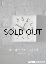 画像: FRANCE antique フランスアンティーク BRILLIE wall clock ブリエ 掛け時計 クロック スクエア 19cm 1950's