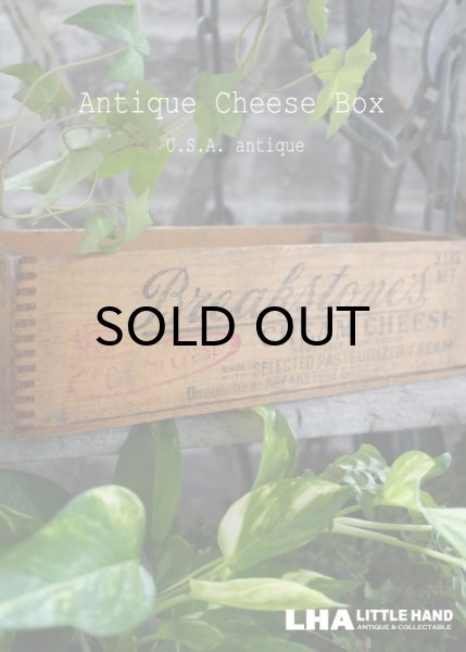 画像1: USA antique CHEESE BOX Breakstone's アメリカアンティーク 木製 チーズボックス 木箱 (1)