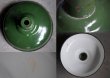 画像3: FRANCE antique フランスアンティーク ホーローランプシェードGREEN ソケット&撚りコード付 35.7cm インダストリアル 工業系 ライト 1930-50's   (3)