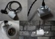 画像3: 【再入荷】オリジナル ペンダントランプ 陶器製 ダブルソケット＆コード ソケットツインランプ E26 ブラック撚りコード