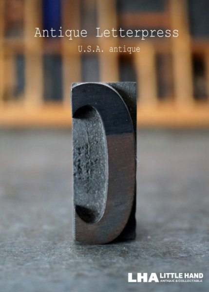 画像1: U.S.A. antique アメリカアンティーク 木製プリンターブロック【C】 Ｈ4.2ｃｍ スタンプ はんこ 数字 1900-40's  (1)