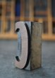 画像2: U.S.A. antique アメリカアンティーク 木製プリンターブロック【C】 Ｈ5ｃｍ スタンプ はんこ 数字 1900-40's  (2)