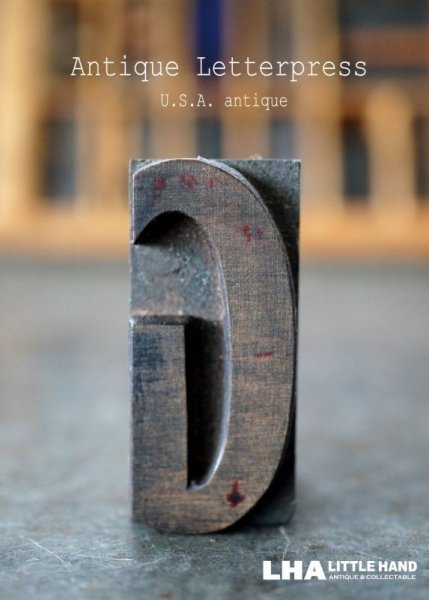 画像1: U.S.A. antique アメリカアンティーク 木製プリンターブロック【G】 Ｈ4.2ｃｍ スタンプ はんこ 数字 1900-40's  (1)