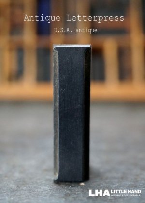 画像: U.S.A. antique アメリカアンティーク 木製プリンターブロック【I】 Ｈ5ｃｍ スタンプ はんこ 数字 1900-40's 