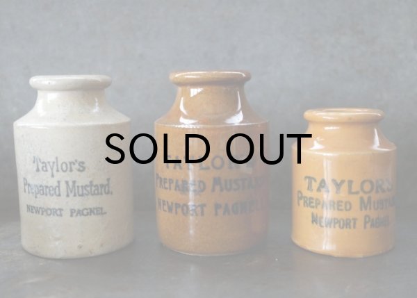 画像5: ENGLAND antique イギリスアンティーク Taylor's マスタード 陶器ポット（Mサイズ） 陶器ボトル 1900's