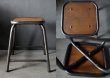 画像3: FRANCE antique ARMY STOOL ・ARMY CHAIR フランスアンティーク  フランス軍 アーミー スツール チェア アイアン 鉄 1950-60's (3)