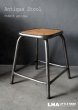 画像1: FRANCE antique ARMY STOOL ・ARMY CHAIR フランスアンティーク  フランス軍 アーミー スツール チェア アイアン 鉄 1950-60's (1)
