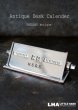 画像1: ENGLAND antique イギリスアンティーク 万年 デスクカレンダー 1950's 卓上 メカニカルカレンダー シルバー ヴィンテージカレンダー (1)