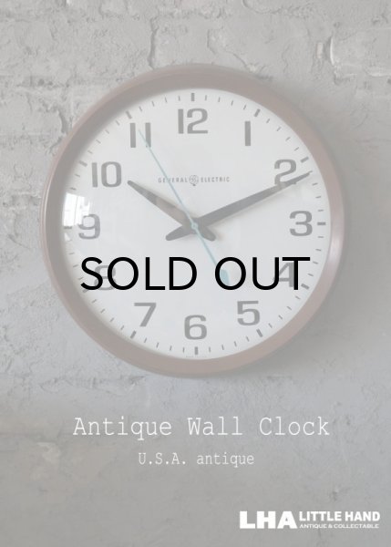 画像1: U.S.A. antique GENERAL ELECTRIC wall clock GE アメリカアンティーク ゼネラル エレクトリック 掛け時計 スクール ヴィンテージ クロック 36cm 1960-70's (1)