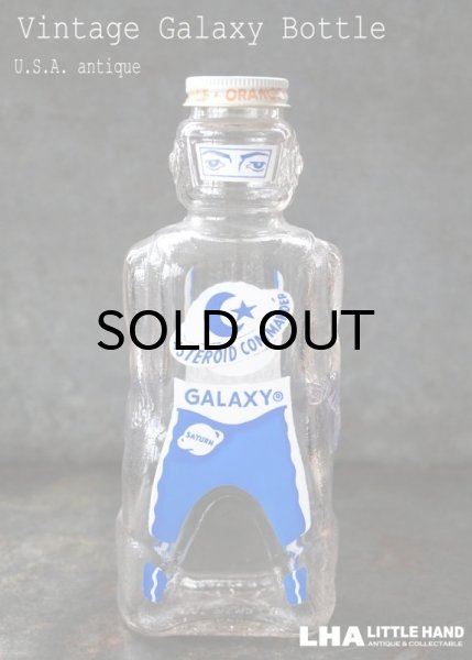 画像1: USA antique SPACE FOODS GALAXY Spaceman Bottle アメリカアンティーク ヴィンテージ ギャラクシー スペースマン ボトル シロップ瓶 未使用デッドストック 1950's (1)