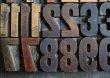 画像10: 【RARE】U.S.A. antique アメリカアンティーク 木製 プリンターブロック 【アルファベット・ナンバー Ａ〜Ｚ・0〜9 揃・130個】 Ｈ4.2ｃｍ スタンプ はんこ 1890-1940's  (10)