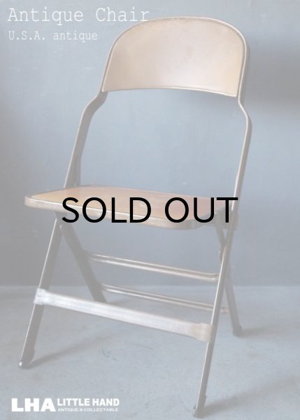 画像1: U.S.A. antique Clarin FOLDING CHAIR アメリカアンティーク クラリン フォールディングチェア 折りたたみ椅子 1938's (1)