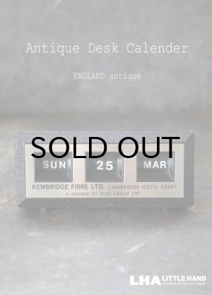 画像: ENGLAND antique イギリスアンティーク 万年 アドバタイジング デスクカレンダー 1970's 卓上 メカニカル ヴィンテージカレンダー 暦 広告