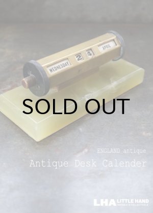 画像: ENGLAND antique イギリスアンティーク 万年 デスクカレンダー 1940-50's 卓上 メカニカル ヴィンテージ カレンダー 暦