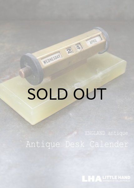 画像1: ENGLAND antique イギリスアンティーク 万年 デスクカレンダー 1940-50's 卓上 メカニカル ヴィンテージ カレンダー 暦 (1)