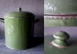 画像3: 【RARE】ENGLAND antique FLOUR BIN イギリスアンティーク 渋いダークグリーン 大きな ホーロー フラワー缶 花文字・リベット留め ラージサイズ FLOUR 1920's (3)