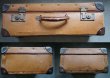 画像4: ENGLAND antique イギリスアンティーク ロゴ入り トランク・スーツケース バッグ ブラウン 茶 ヴィンテージ　1920's (4)